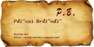 Pócsi Brúnó névjegykártya