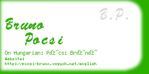 bruno pocsi business card